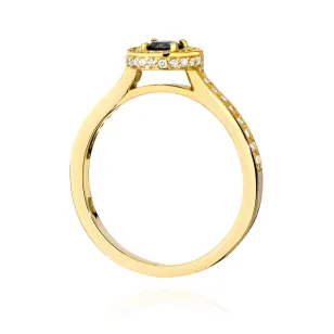 Pierścionek czarny diament 0,30ct