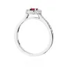 Pierścionek rubin 0,35ct diamenty białe złoto
