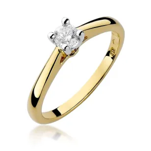 Złoty pierścionek z diamentem EY-298 0,25ct