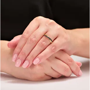 Goldener Zirkonia Herzring P1.965 | ergold
