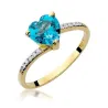Złoty Pierścionek 585 z diamentem topaz 1,20ct