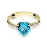 Złoty Pierścionek 585 z diamentem topaz 1,20ct