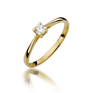 Złoty pierścionek z diamentem EY-367 0,15ct