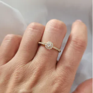 Goldring mit Strasssteinen SQUARE P2.1296 | ergold