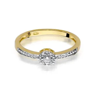Złoty pierścionek z diamentem EY-91 0,09ct