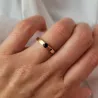Goldener Ring schwarzer Stein Versuch 585 P1.114cP | ergold