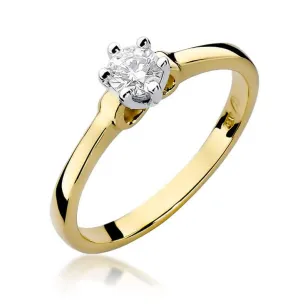Złoty pierścionek z diamentem EY-296 0,25ct