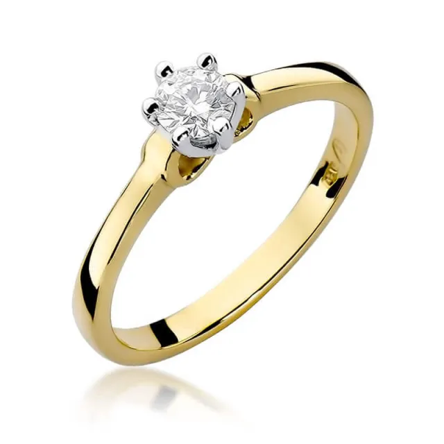 Złoty pierścionek z diamentem EY-296 0,25ct