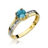 Złoty Pierścionek 585 z diamentem topaz 0,50ct