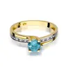 Złoty Pierścionek 585 z diamentem topaz 0,50ct