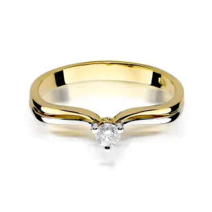 Złoty pierścionek z diamentem EY-261 0,15ct