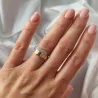 Gold Ring Asymmetrisch Schönes Muster Probe 585 P3.1533P | ergold