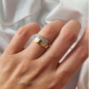 Gold Ring Asymmetrisch Schönes Muster P3.1533 | ergold