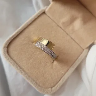 Gold Ring Asymmetrisch Schönes Muster P3.1533 | ergold
