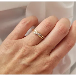 Gold Ring Stones INTERWOVEN PATTERN prba 585 P3.1541P | ergold