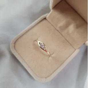 Gold Tear Ring P3.1655| ergold