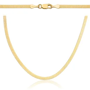 ⭐ Łańcuch złoty taśma wąska 50cm ♥ Ergold