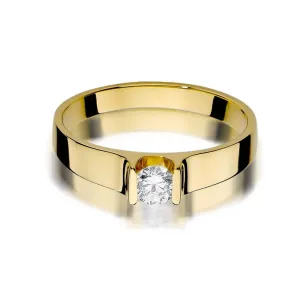 Złoty Pierścionek 585 z diamentem brylant 0,23ct