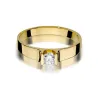 Złoty Pierścionek 585 z diamentem brylant 0,23ct