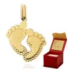 ⭐ Goldener Anhänger Fußanhänger pr. 585 ♥ Ergold
