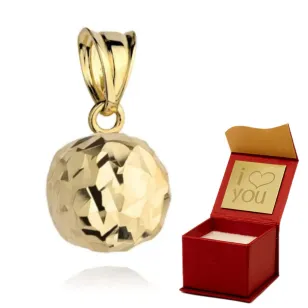 ⭐ Zawieszka złota diamentowana kulka ♥ Ergold