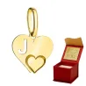 ⭐ Anhänger goldener Buchstabe J mit Herz ♥ Ergold