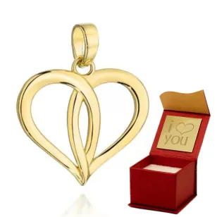 ⭐ Zawieszka złota splecione łezki w kształcie serca ♥ Ergold