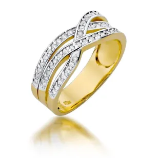 Złoty Pierścionek 585 z diamentem brylant 0,27ct