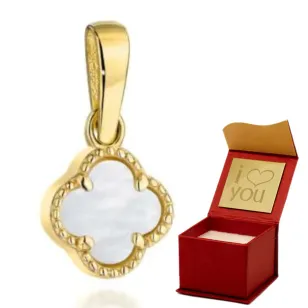 ⭐ Zawieszka złota z masą perłową 6mm ♥ Ergold