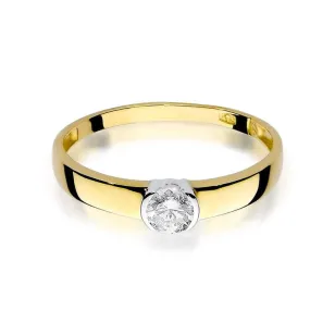 Złoty Pierścionek 585 z diamentem brylant 0,25ct