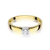 Złoty Pierścionek 585 z diamentem brylant 0,25ct