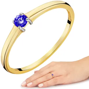 Goldring mit blauem Stein 1.1049b | ergold
