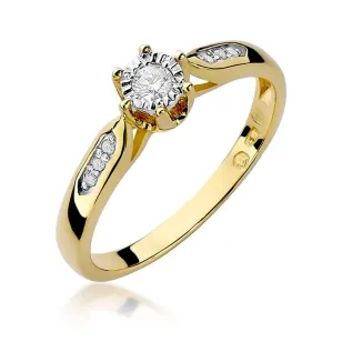 Złoty pierścionek z diamentem EY-328 0,11ct
