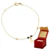 ⭐ Armband Gold Anhänger voller Kreis und Kugeln Gold und Schwarz ♥ Ergold