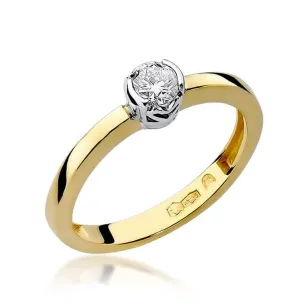 Złoty pierścionek z diamentem EY-131 0,25ct