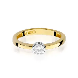 Złoty Pierścionek 585 z diamentem brylant 0,25ct