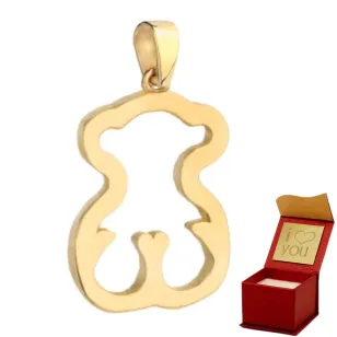 ⭐ Anhänger goldener großer Bär ♥ Ergold
