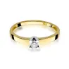Złoty Pierścionek 585 z diamentem brylant 0,12ct