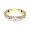 Złoty Pierścionek 585 z diamentem brylant 0,24ct