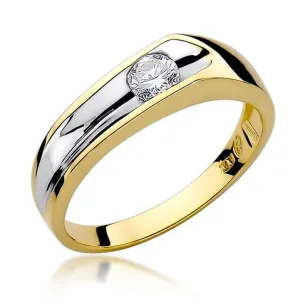 Złoty Pierścionek 585 z diamentem brylant 0,25ct