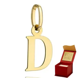 ⭐ Anhänger goldener Buchstabe D ♥ Ergold