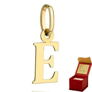 ⭐ Anhänger goldener Buchstabe E ♥ Ergold
