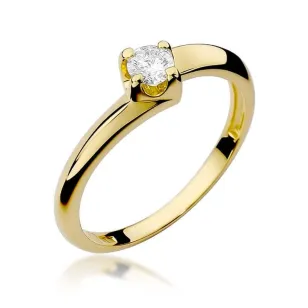Złoty Pierścionek 585 z diamentem brylant 0,20ct