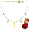 ⭐ Blattgoldkette an einer ♥ Kette Ergold