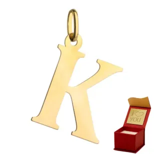 ⭐ Zawieszka złota literka K duża 3cm ♥ Ergold