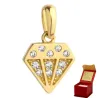 ⭐ Zawieszka złoty diament wysadzany cyrkoniami ♥ Ergold