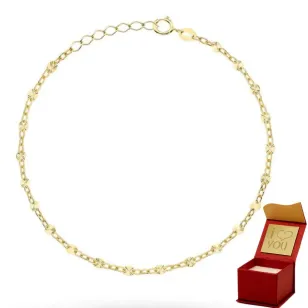 ⭐ Bransoletka złota z diamentowanymi kółeczkami ♥ Ergold