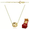 ⭐ Halskette mit einem goldenen durchbrochenen Ball mit Strasssteinen ♥ Ergold