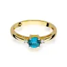 Złoty Pierścionek 585 z diamentem topaz 0,50ct