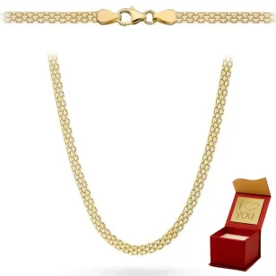 ⭐ Łańcuch złoty bismarck 50cm - 4mm ♥ Ergold